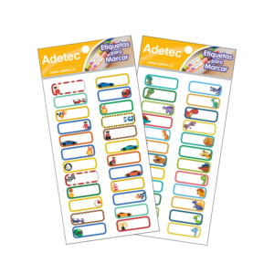 etiqueta para marcar útiles niños