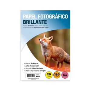 papel fotográfico A4 brillante 180 gr