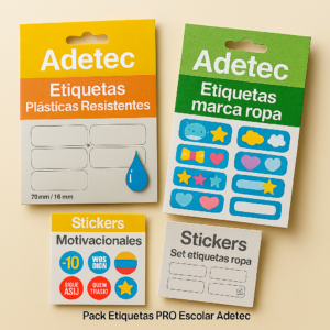 Pack Etiquetas PRO Escolar Adetec