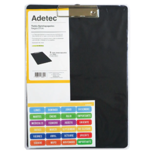 tabla apretapapel oficio negro adetec