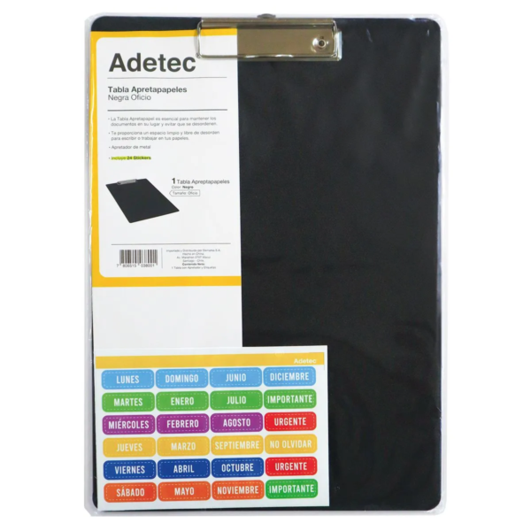 3800 - 155962-1200-auto tabla apretapapel oficio negro adetec